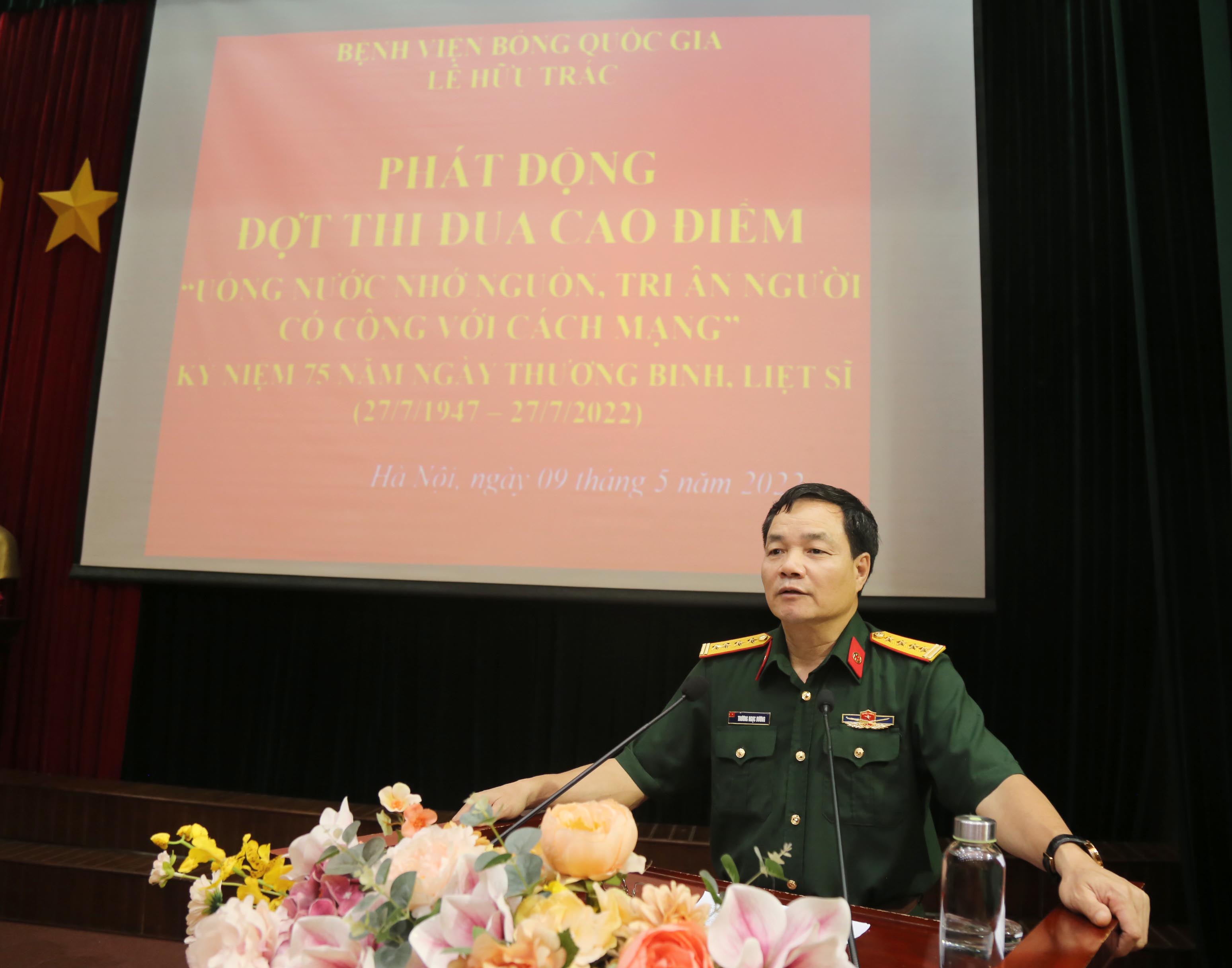 Bệnh viện Bỏng quốc gia Lê Hữu Trác phát động đợt thi đua cao điểm “Uống nước nhớ nguồn, tri ân người có công với cách mạng”