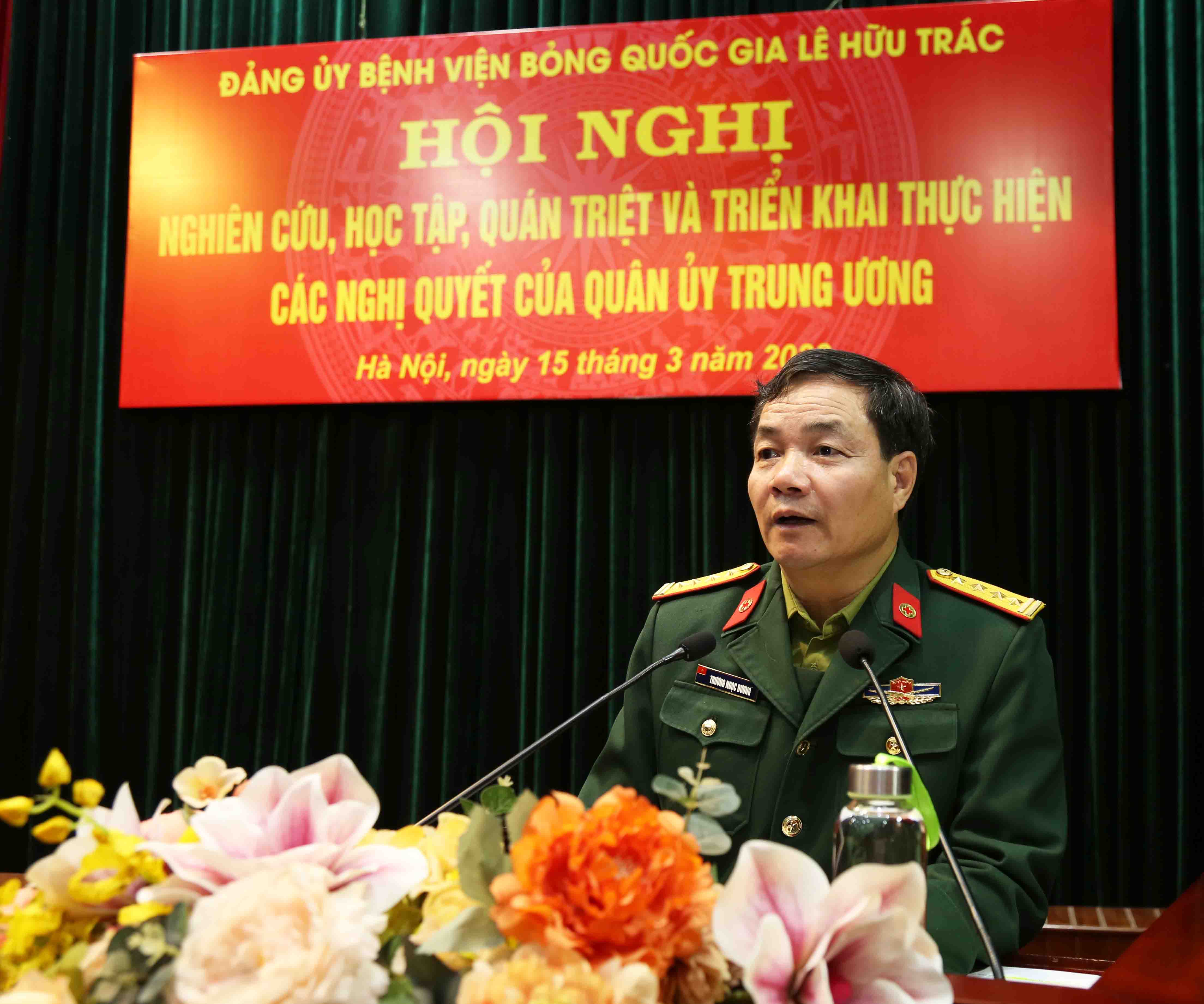 Bệnh viện Bỏng Quốc gia Lê Hữu Trác quán triệt, triển khai thực hiện nghị quyết của Quân ủy Trung ương