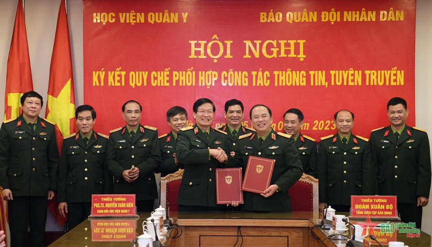 Học viện Quân y và Báo Quân đội nhân dân ký Quy chế phối hợp tuyên truyền