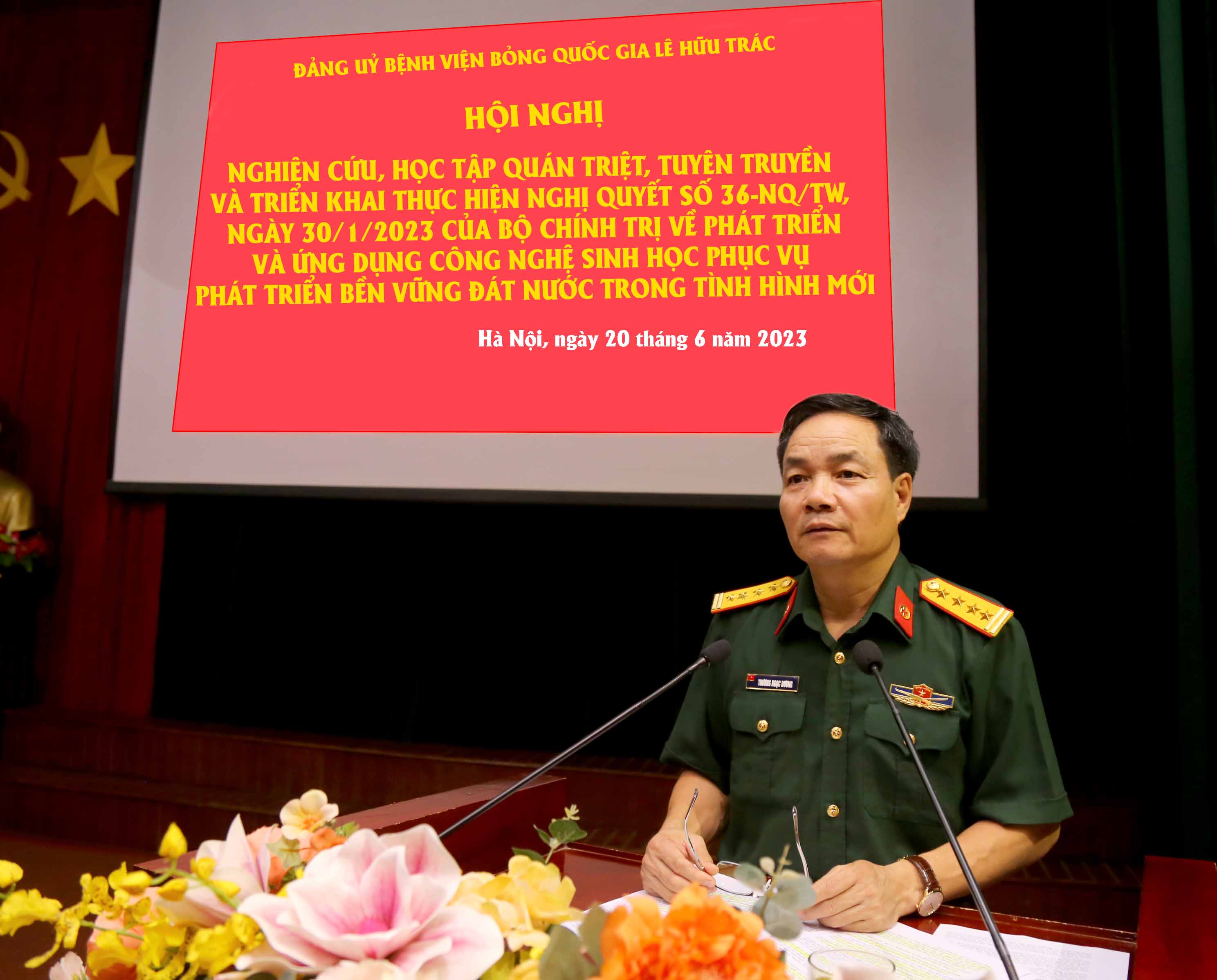 Bệnh viện Bỏng quốc gia Lê Hữu Trác tổ chức học tập, quán triệt và triển khai thực hiện Nghị quyết số 36-NQ/TW của Bộ Chính trị