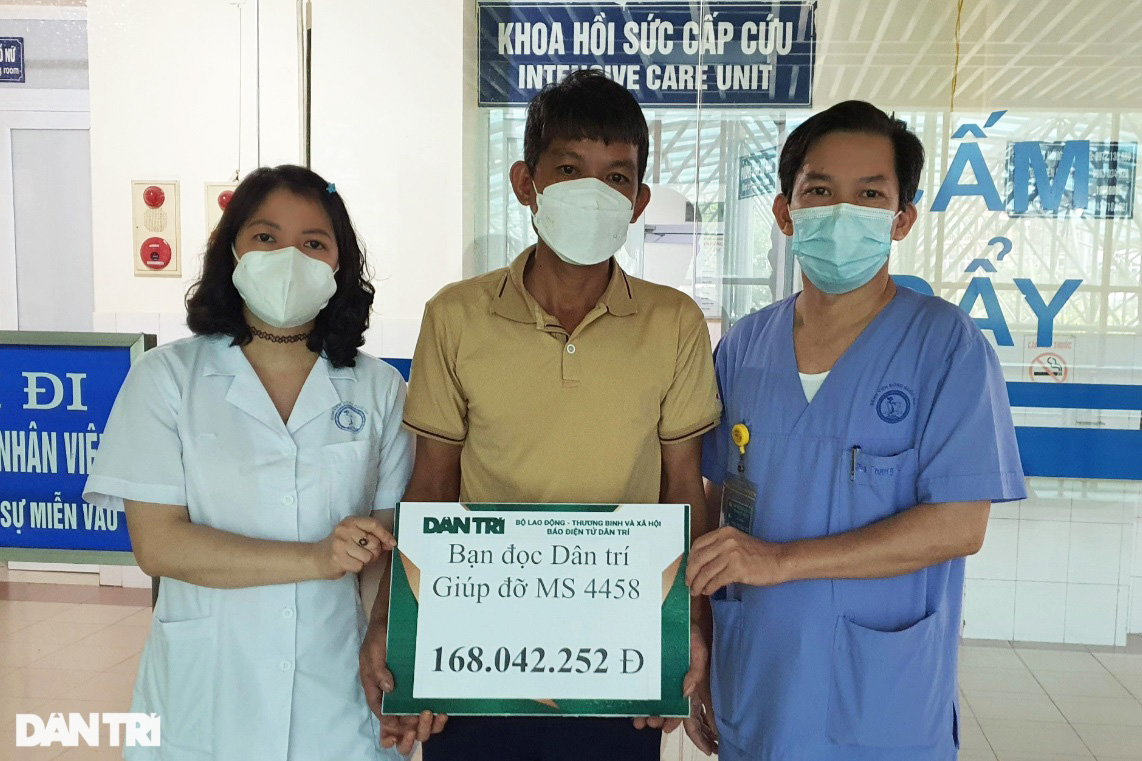 Người đàn ông bị bỏng điện được bạn đọc Dân trí giúp đỡ gần 170 triệu đồng