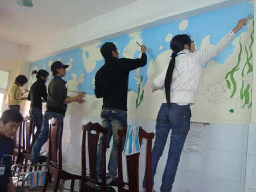 Chương trình "Vẽ yêu thương" tại Viện Bỏng Quốc gia 