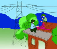 Tránh xây dựng dưới đường dây điện cao thế 