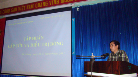 Tập huấn cấp cứu và điều trị bỏng tại bệnh viện đa khoa tỉnh Bắc Giang