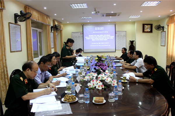 Đánh giá, nghiệm thu kết quả đề tài nghiên cứu khoa học cấp Bộ Quốc phòng